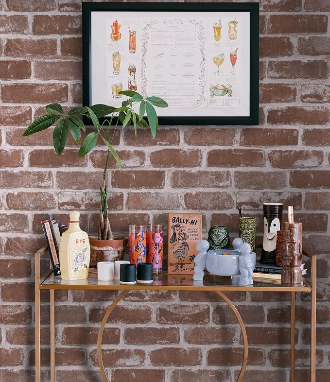 Timeet Red Brick Wallpaper Peel and Stick Wall Paper Self Adhesive Removable Textured Contact Paper for Bedroom Living Room Wall Decor Vinyl Film Roll Red 17.7"×118.11" - Image 4