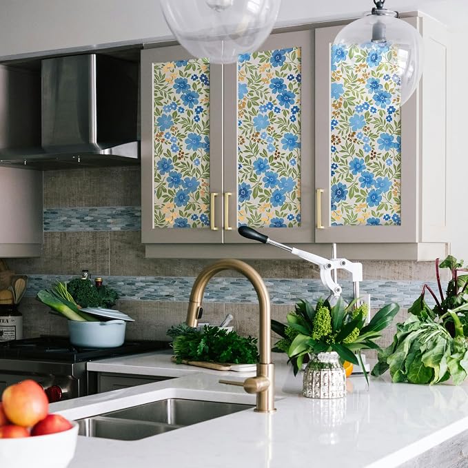 Main Street Peel and Stick Wallpaper Sheets, Friendly Flowers, 12-Pack | 11 x 16 in sheet size; Covers up to 14.67 sq ft; Eco-friendly paper material; No paste or additional adhesive required - Image 5