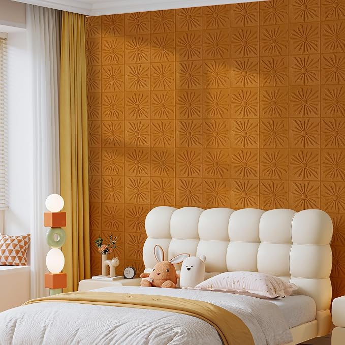 3D Wall Panels Peel and Stick Wall Panels for Interior Wall Decor | Modern Velvet Soundproof Self-Adhesive Art Acoustic Wall Panels for Living Room, Bedroom, TV Background 17.7"x17.7" 12-Piece - Image 5