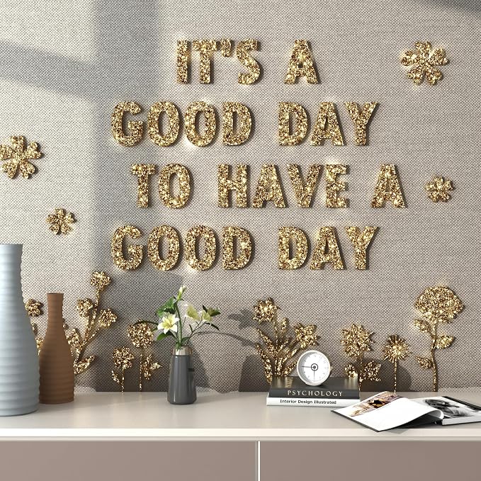 FunStick Brown Gold Glitter Wallpaper Border Peel and Stick Wall Border Trim Removable Bathroom Mirror Border Peel and Stick Sparkly Glitter Contact Paper for Wall Decor Bulletin Board Vinyl 3.9"x200" - Image 3