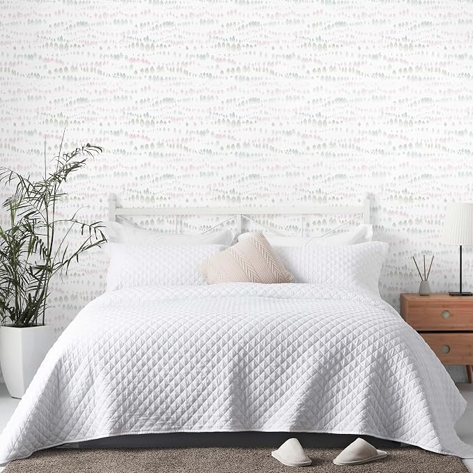 Heroad Boho Peel and Stick Wallpaper Pink/Colorful Contact Paper 17.3''x78.7'' Polka Dot Wall Paper Modern Removable Self Adhesive Wallpaper for Bathroom Kitchen Cabinet Waterproof Decor Vinyl Roll - Image 6