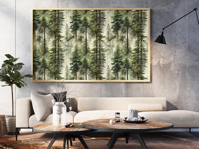HAOKHOME Forest Peel and Stick Wallpaper Tree Green Woodland Contact Paper | Textured Removable Wall Paper Nature Landscape Mountain Botanical Waterproof Cabinet Shelf Liner Bathroom 17.3in x 6.6ft - Image 4