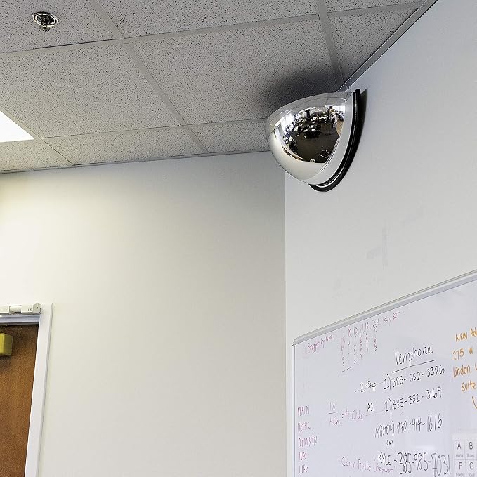 32" Acrylic Half Dome Security and Blind Spot Mirror for Parking, Garage, Store, Warehouse, Office and More- Vision Metalizers - Image 5