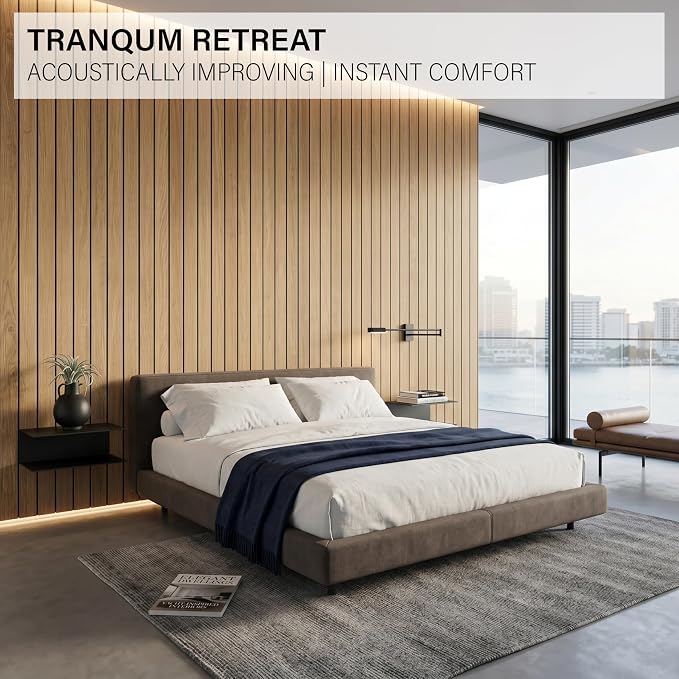 Peel and Stick Wall Panels：Waterproof & Easy to Cut, 236"x15.7" Natural Oak | Self-Adhesive PVC Wood Panels for Interior Walls, Slat Panels 3D Wood Grain Look,Ideal for Living Room, Bedroom & Ceilings - Image 11
