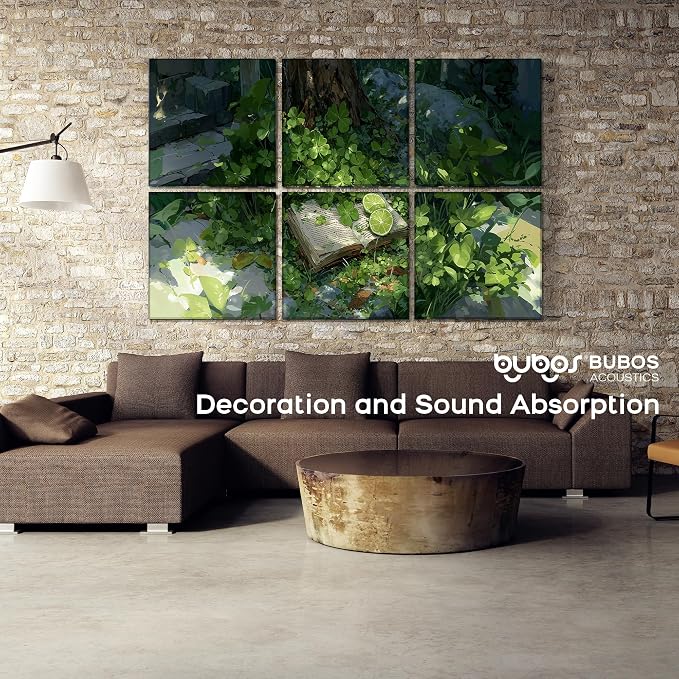 BUBOS 6 Pack Art Acoustic Wall Panels,70.8”x47.2”Self Adhesive for Home Decor | Peel and Stick, for Home Office, Studio & Wall Decor Sound Treatment, Wall Panels for Noise Reduction & Stylish Room - Image 9