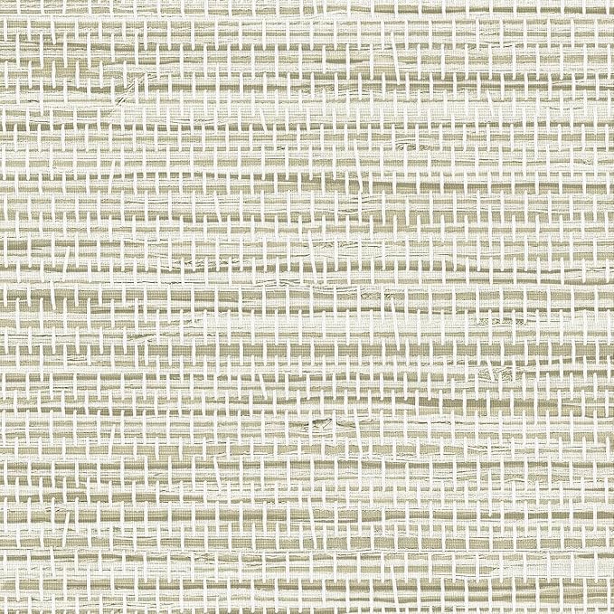 JiffDiff Grasscloth Wallpaper Peel and Stick Cream Grassweave Stick on Wallpaper Textured Self Adhesive Contact Paper 1181" x 17.3" by wallpaper