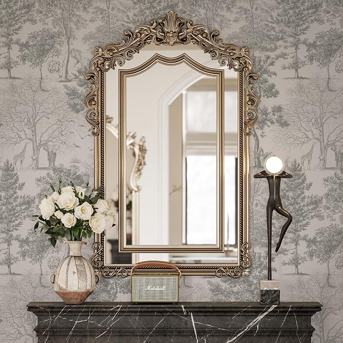 Woodland Wallpaper Peel and Stick- Vintage Beige Forest Tree Mural for Bedroom Living Room Removable Animals Contact Paper Self Adhesive Wallpaper (Cream, 17.3" X 472.44") - Image 2