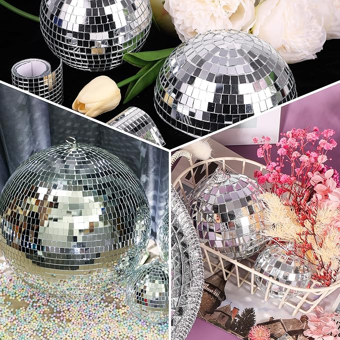 PP OPOUNT 11800 PCS Disco Ball Tiles, 5 x 5 mm Self-Adhesive Disco - Image 7