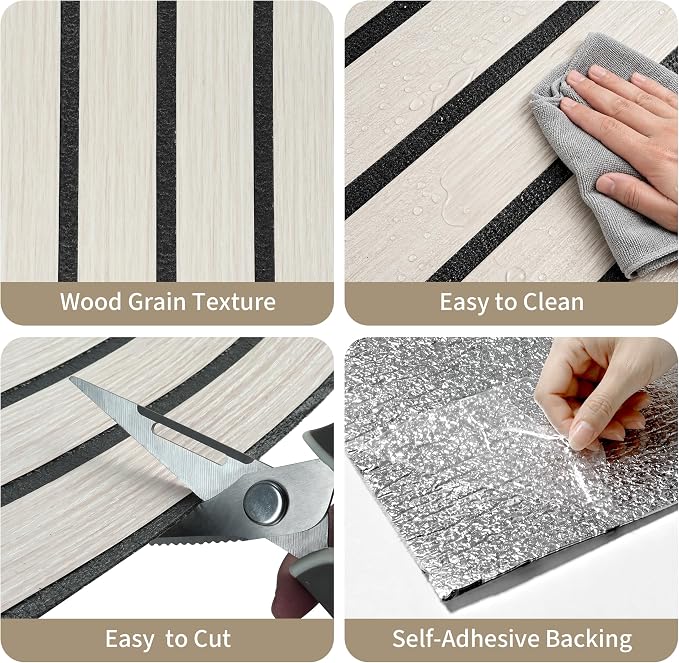 3D Wall Panels, Self-Adhesive Wood Grain, 19.7" x 118.1" | Self-adhesive wood panels for wall peel and stick use, with cut-to-fit edges for bedrooms, kitchens, and entryways - Image 4