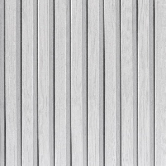 Wood Slat Peel and Stick Wallpaper - 17.5'' x 300'' Self-Adhesive Contact Paper for Walls, Wall Panel, Easy DIY Wall Decor (White) by LOVADA