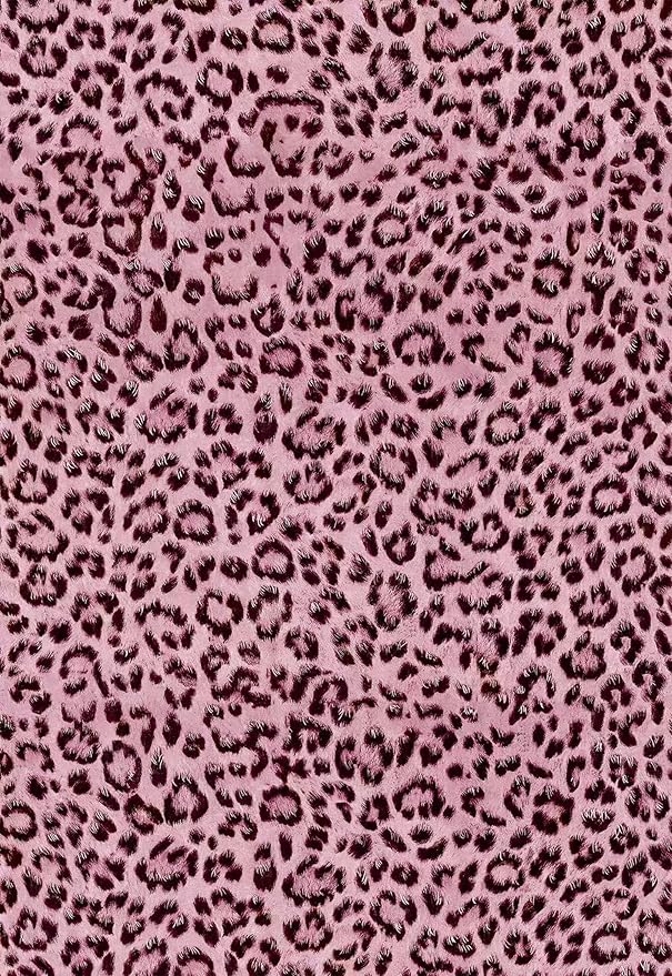 Leopard Print Peel and Stick Wallpaper, Waterproof Removable Self Adhesive Textured Wall Paper, Black and Pink Unique Funky Cheetah Contact Paper for Bedroom and Bathroom 480"X17.3"(57.6 sq. ft) - Image 8