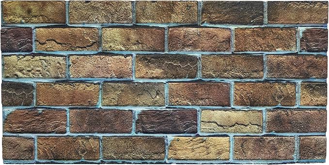 Dundee Deco 3D Wall Panels Faux Brick - Cladding, Brown Beige Stone Look Wall Paneling, Styrofoam Facing for Living Room, Kitchen, Bathroom, Balcony, Bedroom, Set of 10, Covers 54 sq ft - Image 8