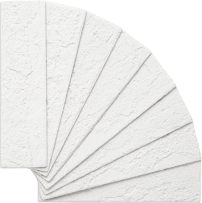 100 Old Town White Faux Brick Wall Tiles, 3D Thin Brick Veneers for Bedroom, Bathroom, Kitchen, Fireplace and Fence Wall Panels (14.2 sq ft) - Image 3