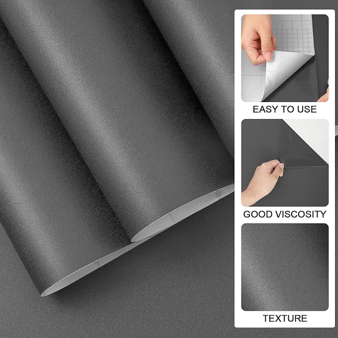 practicalWs (15.7" x 393.7") Grey Wallpaper Self Adhesive Peel and Stick | Wall Pattern for Living Room TV Wall Store Backdrops Thick Wallpaper PVC DIY Decorative Roll - Image 6