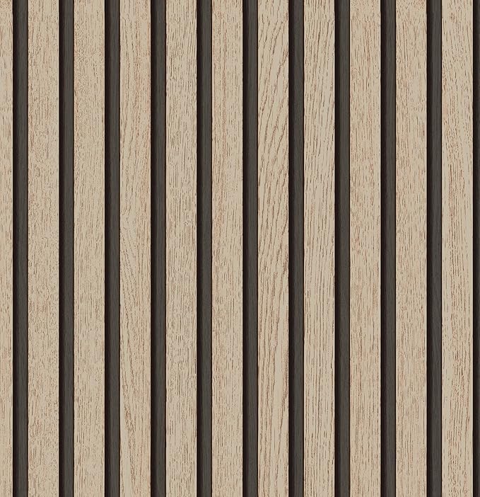 myforHD Wallpaper Peel and Stick Wood Grating Stripe Self-Adhesive Wallpaper Faux Wood Contact Paper Wood Slats Self Adhesive Wall Paper PVC Vinyl Film Removable Waterproof 17.3" x 118" by myforHD