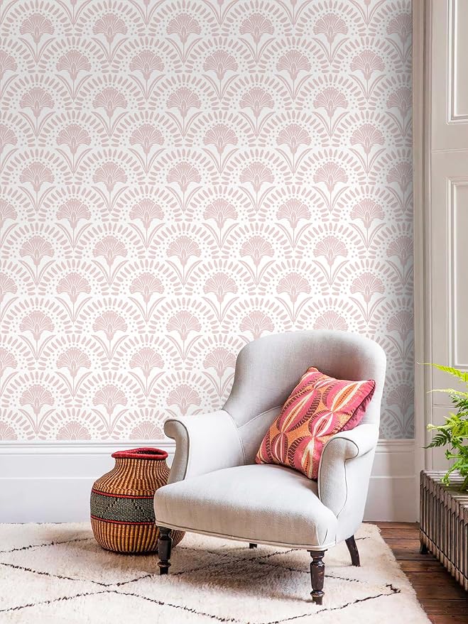Timeet 17.7 in × 78.7 in Boho Peel and Stick Wallpaper Pink Floral Contact Paper White Pink Flower Wallpaper Removable Self Adhesive for Cabinet Bathroom Waterproof - Image 7