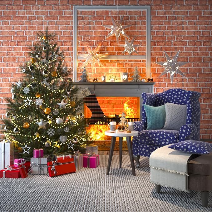 Cohoo Home Red Brick Wallpaper Peel and Stick Contact Paper Faux 787”×18” | Red Brick Contact Paper for Walls Brick Wrapping Paper Self Adhesive Removable Wallpaper Bedroom Kitchen Backsplash Fireplace - Image 4