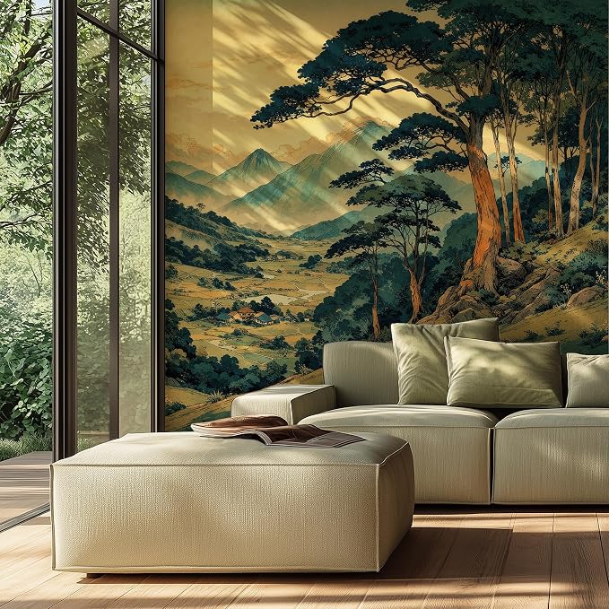 Forest Wall Murals Peel and Stick Self Adhesive Canvas Wallpaper | Large Removable Woodland Mural for Living Room Bedroom Office Home Decor and Accent Walls in Multiple Standard Sizes - Image 6