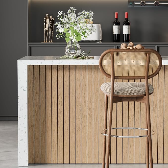 Arthome Peel and Stick Slat Wall Panels 15.7"x360",Self-Adhesive PVC Wood Grain Wallpaper Panel,3D Thick Faux Soundproof Backsplash Accent Wall Tile for Walls & Furniture (Oak- Coverage 39.2 Sq.ft) - Image 5