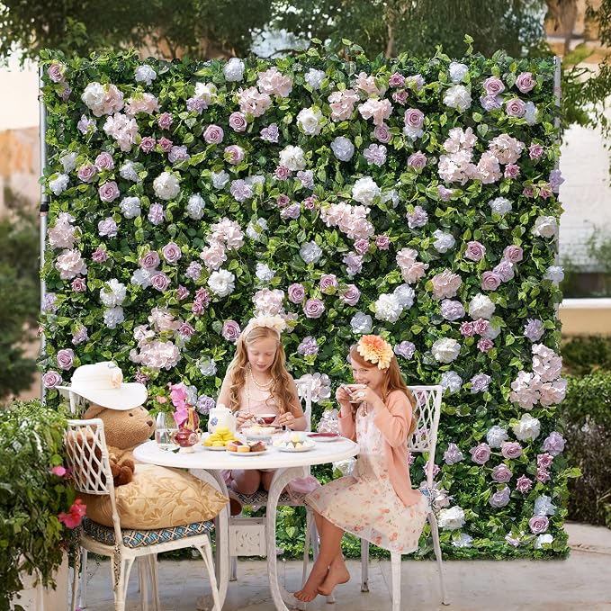 4ft*8ft Artificial Flower Wall Panels, 3D Silk Floral Wall Backdrop | Rose Roll Up Wall for Wedding, Baby Show, Party and Home Decor, Quick Assembly/Storage, Both Eco ＆ Pet Friendly, - Image 2