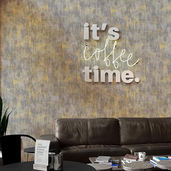 JiffDiff Vintage Metallic Peel and Stick Wallpaper Industrial Metallic Concrete Wall Paper Modern Stick on Wallpaper Self Adhesive Contact Paper (17.3" x 1200" Light Gray) - Image 3