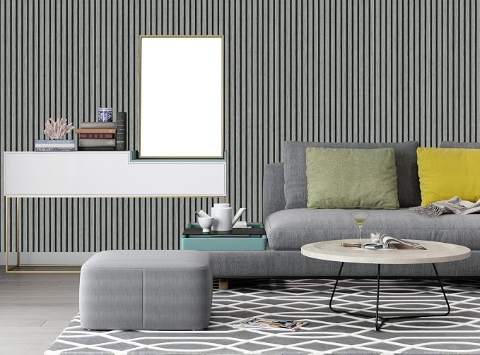 myforHD Wallpaper Peel and Stick Wood Grating Stripe Self-Adhesive Wallpaper Faux Wood Contact Paper Wood Slats Self Adhesive Wall Paper PVC Vinyl Film Removable Waterproof (Wood D, 17.3" x 393") - Image 5