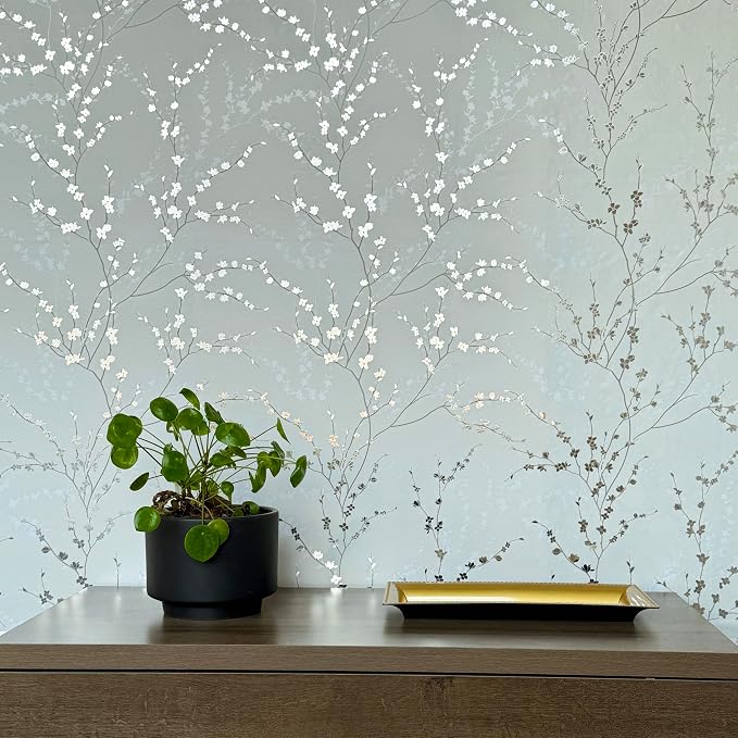 Peel and Stick Wallpaper Panels, West Coast Branch, 8-Pack | 16 x 24 in panel size; Covers up to 21.33 sq ft; Vinyl peel & stick; No paste needed; Great for walls, shelves & cabinets. - Image 9