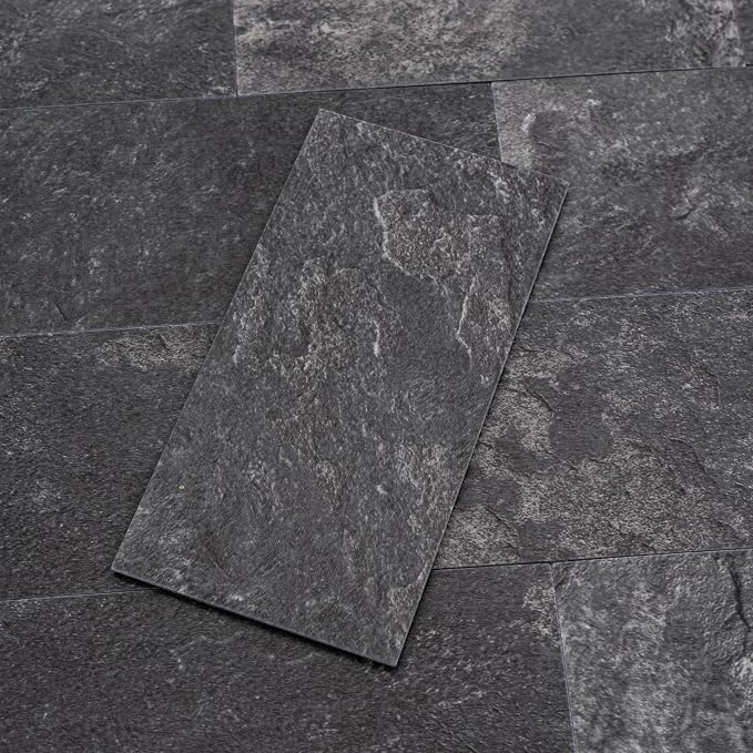 StyloVue 100 Pieces Peel and Stick Backsplash for Kitchen, 3" x 6" PVC Subway Tile 2026 Upgraded Graphite Stone Backsplash Stick on Tile Elevate Kitchen Fireplace RV - Image 3