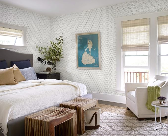 Heroad Peel Stick Wallpaper Beige/Neutral Floral Contact Paper Farmhouse | Modern Waterproof Removable Decor Vinyl for Bathroom,17.3''x196'',Boho Gingham Self Adhesive Paper,Bedroom,Nursery,Cabinet - Image 8