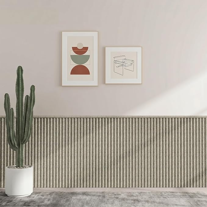 Wainscoting Panels for Living Room, Bedroom,Dining Room & Hallway | 17PCS 39 x 5 Inch Decorative Grey Oak PS Waterproof Board and Batten Wall Panel for Interior Wall Décor- Covers 22.43 Sq.Ft - Image 9