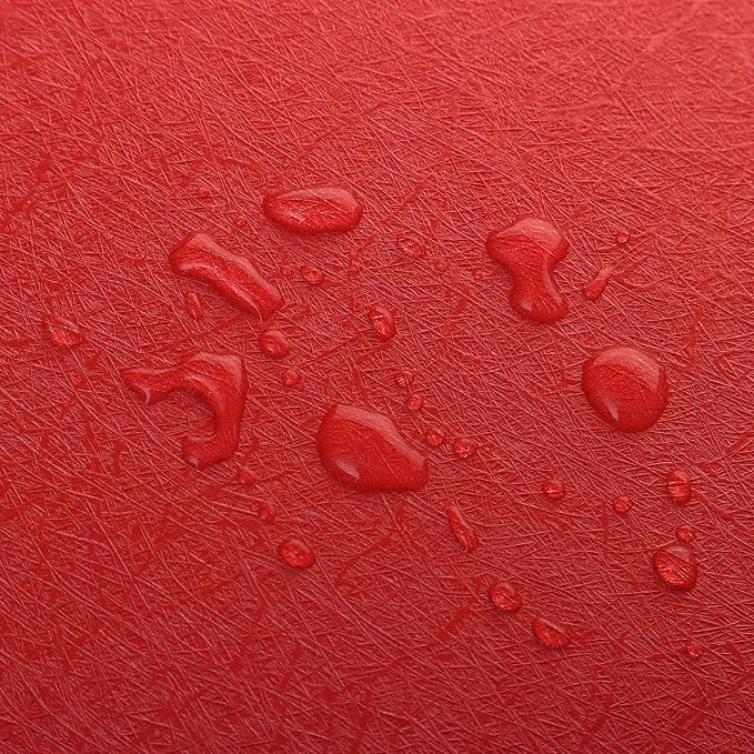 Safiyya Wallpaper Red Silk Peel and Stick Wallpaper Textured Red Contact Paper Removable Solid Color Decorative Self Adhesive Wall Paper Vinyl Rolls 118"x 17.3" - Image 7