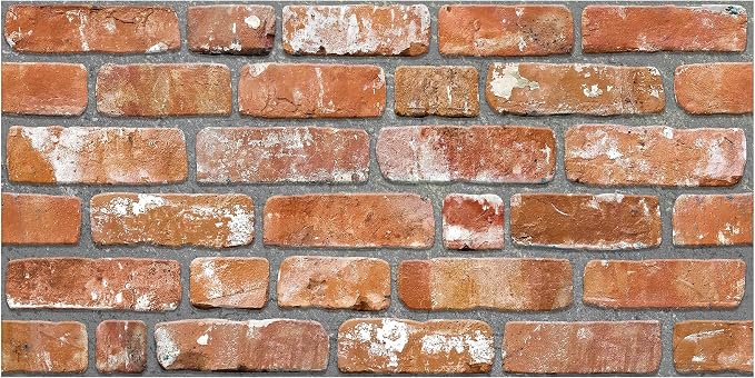 Dundee Deco 3D Wall Panels Faux Brick - Cladding, Red Orange Stone Look Wall Paneling, Styrofoam Facing for Living Room, Kitchen, Bathroom, Balcony, Bedroom, Set of 5, Covers 27 sq ft - Image 4