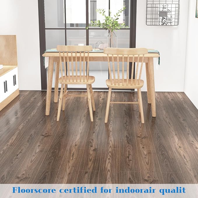 Lareko Peel and Stick Floor Tile, Waterproof Vinyl Plank Flooring | 36-Pack 54 Sq.Ft, Self-Adhesive Laminate Vinyl Tiles,Realistic Wood Grain for DIY Bathroom, Laundry Room & Rental Upgrades - Image 7