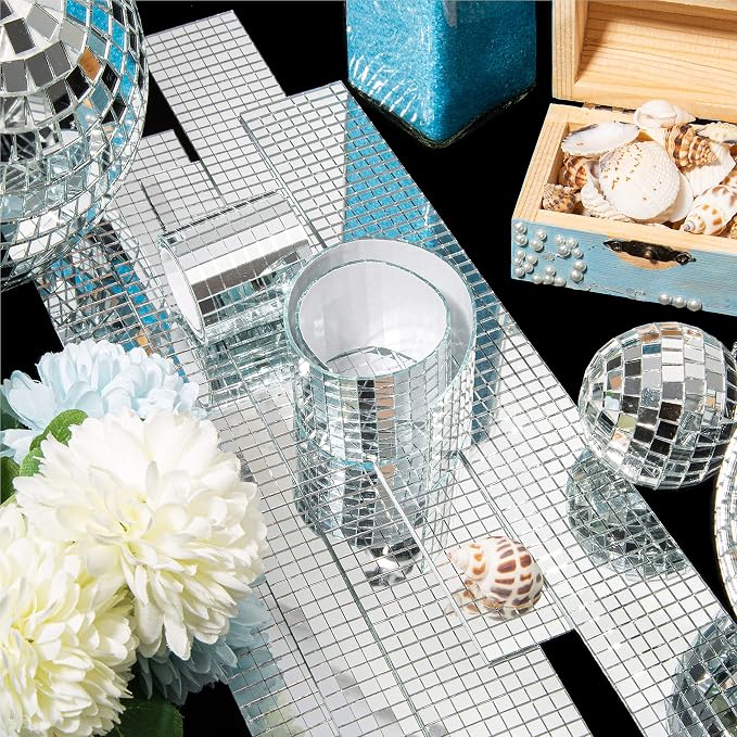 PP OPOUNT 7080 PCS Disco Ball Tiles, 5 x 5 mm Self-Adhesive Disco Tiles - Image 6