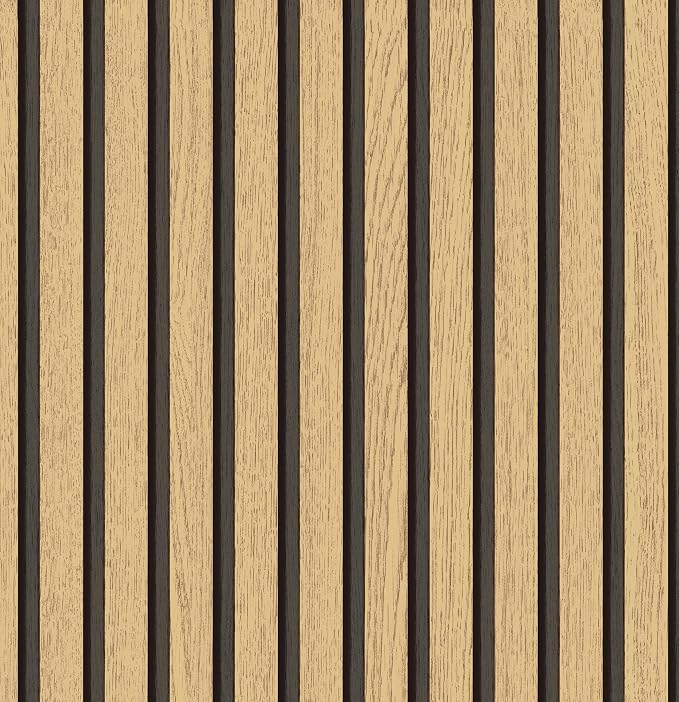 myforHD Wallpaper Peel and Stick Wood Grating Stripe Self-Adhesive Wallpaper Faux Wood Contact Paper Wood Slats Self Adhesive Wall Paper PVC Vinyl Film Removable Waterproof 17.3" x 393" by myforHD