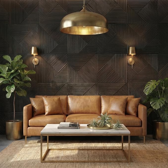 3D Wall Panels for Interior Wall Decor, PVC, Matte Black | 19.7x19.7 Inch, 12 Pack 32 Sq Ft, Waterproof, Decorative Textured Tile, Paintable, Fire Resistant, Lightweight Modern Accent - Image 7