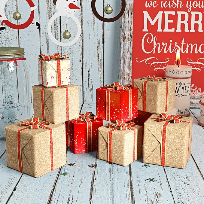 FunStick Champagne Gold Glitter Wallpaper Border Peel and Stick Removable Wall Border Trim Self Adhesive Gold Wallpaper Borders for Bedroom Bulletin Board Sparkle Glitter Contact Paper Decor 3.9"x200" - Image 6