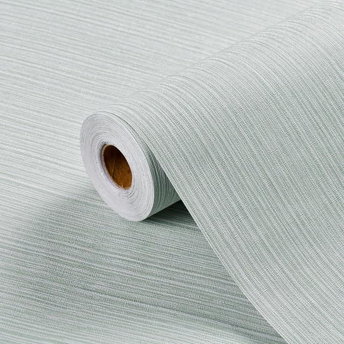 Haimin Grasscloth Wallpaper Textured 24in X 393in Fabric Contact Paper Textured Linen Peel and Stick Self-Adhesive Thick Vinyl Embossed Wallpaper - Image 7