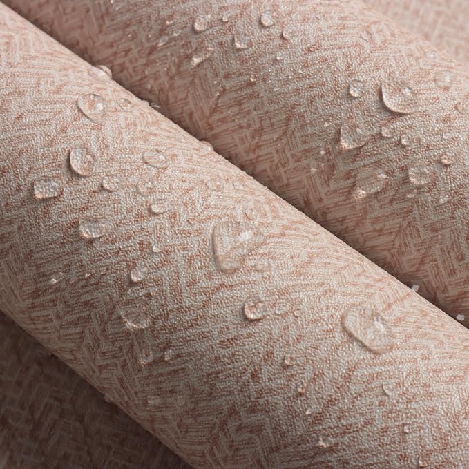Grasscloth Peel and Stick Wallpaper Beige Contact Paper 16in x 393in | Faux Linen Vintage Wallpaper Textured Removable Wall Paper Grass Cloth Cabinets Bedroom for Cabinet Self Adhesive Vinyl - Image 5