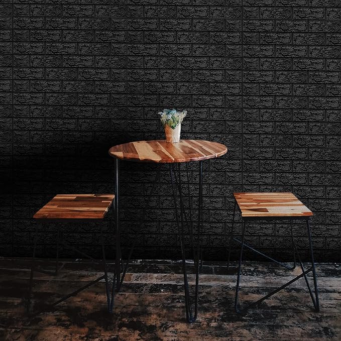Art3d 11-Pack Durable Faux Brick Peel and Stick 3D Wall Panels, Black | Coverage: 64 Sq. Ft, Waterproof, Oil-Proof, Easy to Wipe, Decorative, Ideal for Bedroom, Kitchen - Image 7