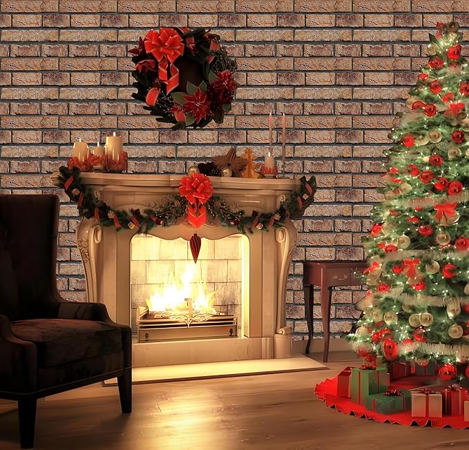 3D Brick Wall Panels Peel and Stick,10Pcs Self Adhesive PVC Tiles | 11.81*11.81 Inch, Waterproof, Self-Adhesive Wall Tiles, Wallpaper for Accent Walls, Kitchen, Bathroom, Bedroom, Office Decor - Image 6