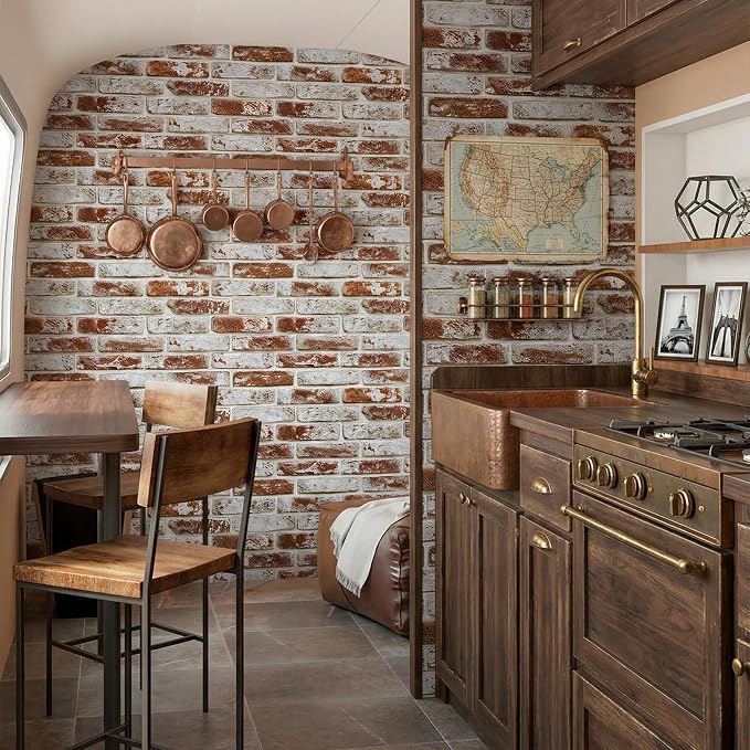 Commomy Faux Brick 3D Wall Panels Peel and Stick 12 pcs of 22.8" x 11.8" | Thin & UrltraLight PVC Printable Red Brick Wall Panels for Bedroom,Living Room,TV Background (Covers 22.48 sq.ft) - Image 8