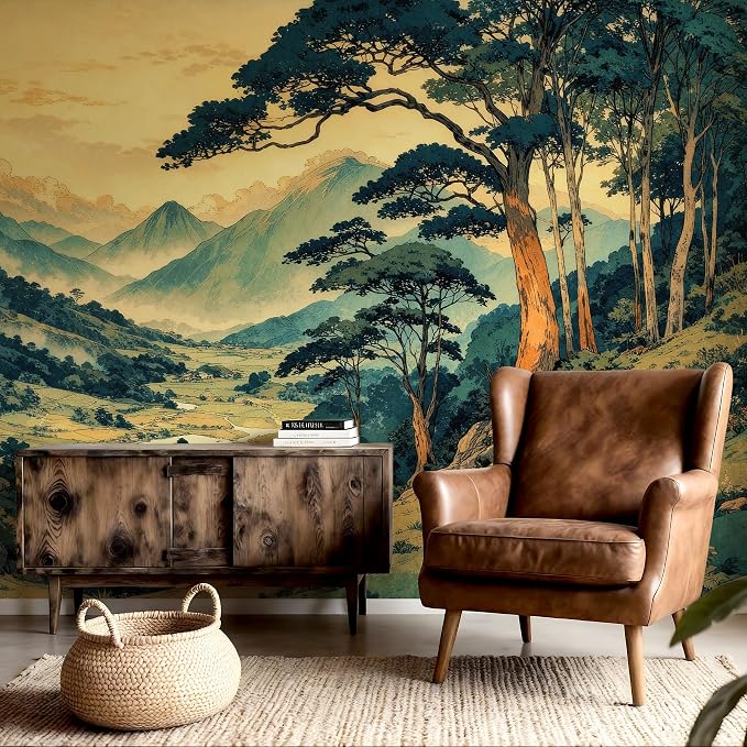 Mountain Wall Murals Peel and Stick Self Adhesive Canvas Wallpaper | Large Removable Mountain Mural for Living Room Bedroom Office Home Decor and Accent Walls in Multiple Standard Sizes - Image 3