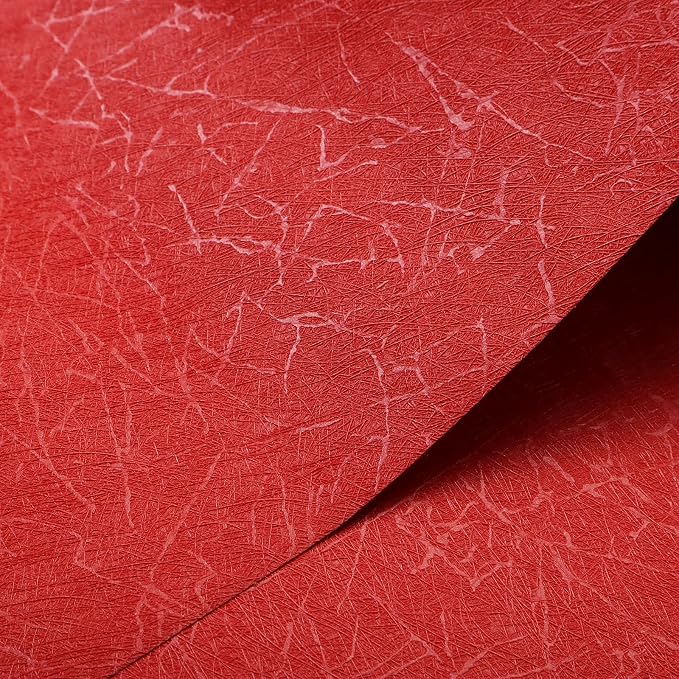 Safiyya 393"x 17.3" Red Silk Wallpaper Textured Contact Paper Removable Wallpaper Peel and Stick for Walls Solid Color Decorative Self Adhesive Wall Paper Vinyl Rolls - Image 6