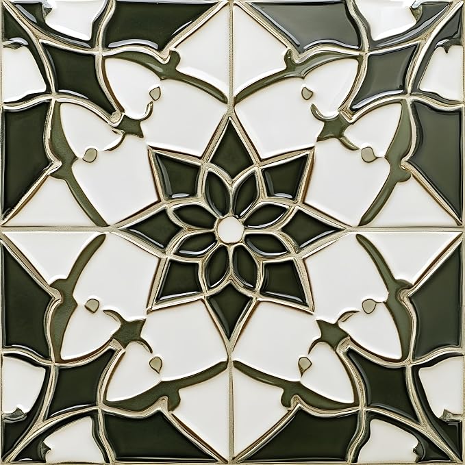 Wall Tiles Peel and Stick Waterproof - 24 Pcs (6x6 Inch) Wall Stickers Backsplash Decals for Kitchen, Bathroom, Removable Self-Adhesive Vinyl Art (Multi-color12-24, 6x6 Inch) by BSFHH