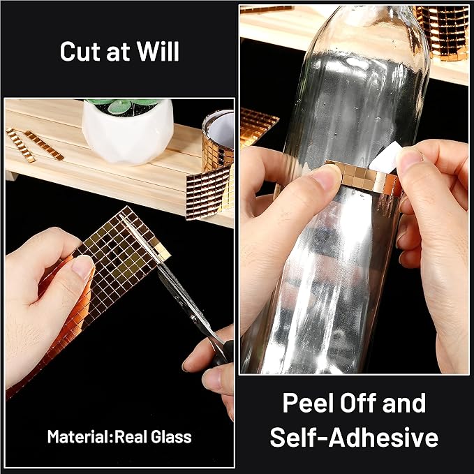 PP OPOUNT 2360 PCS Disco Ball Tiles, 5 x 5 mm Self-Adhesive Disco Tiles - Image 3
