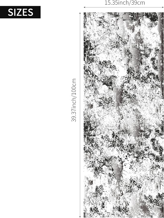 LiveInUrban Vintage Foxed Silver Antique Chrome Reflective Style Wallpaper, Grunge Peel and Stick Contact Paper for Wall Furniture Vanity Dresser Home Decor, 15.35"x39.37" - Image 6