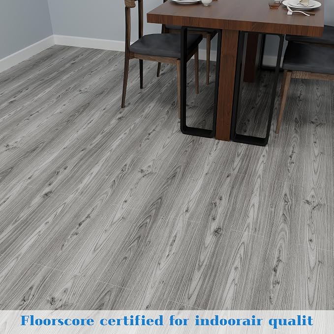 Lareko Peel and Stick Floor Tile, Waterproof Vinyl Plank Flooring | 36-Pack 54 Sq.Ft, Self-Adhesive Laminate Vinyl Tiles,Realistic Wood Grain for DIY Bathroom, Laundry Room & Rental Upgrades - Image 3