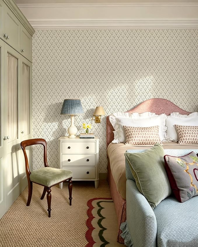 Heroad Peel and Stick Wallpaper Green Floral Contact Paper Farmhouse Rustic | Vintage Cottage Wall Paper,17.3''x78.7'',Waterproof Removable Self Adhesive Gingham Decor Vinyl for Bathroom,Bedroom,Kitchen - Image 7