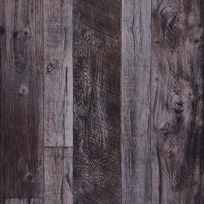 WENMER Grey Wood Peel and Stick Shiplap Self Adhesive Wallpaper - 17.71" x 236" Wood Plank Wallpaper for Countertop, Cabinet, Shelf, Drawer, Wall, Door by WENMER